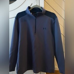 Men’s Helly Hansen blue quarter zip size large , loose fit .